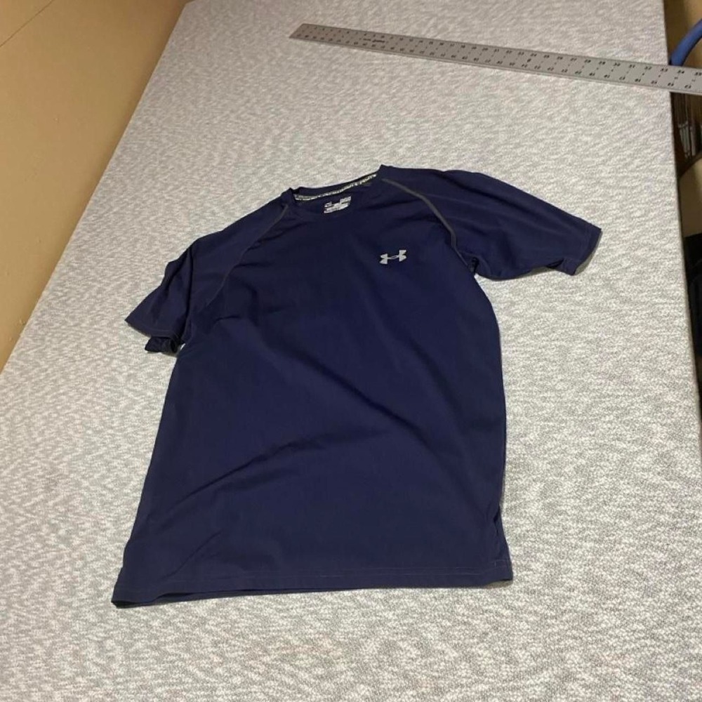 Under Armour navy blue heat gear t-shirt Men M Regular. SKU-B922#athletic